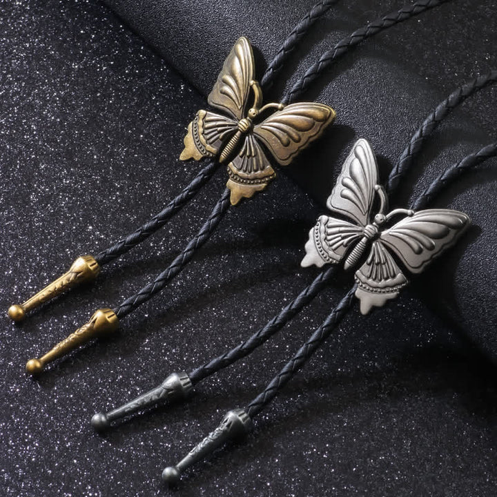 Charming Dance Butterfly Braided Bolo Tie - image 0