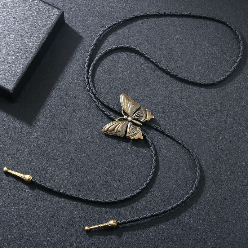 Charming Dance Butterfly Braided Bolo Tie - image 2