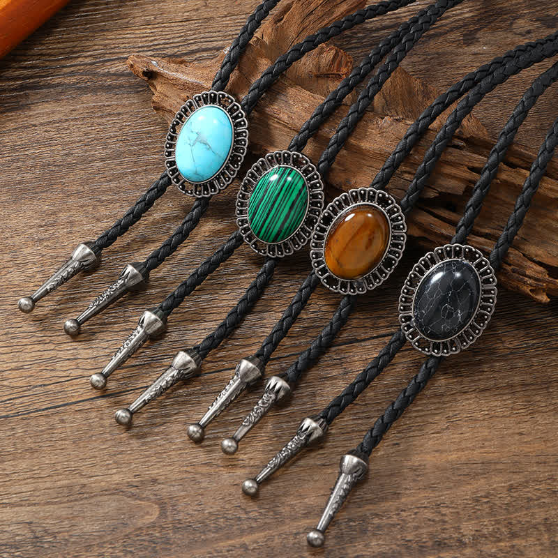 Stunning Western Replica Stone Bolo Tie - image 1