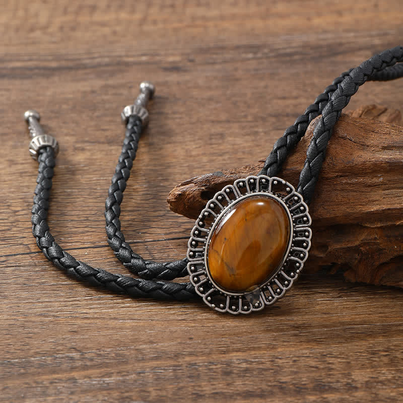 Stunning Western Replica Stone Bolo Tie - Tiger Stone - image 10