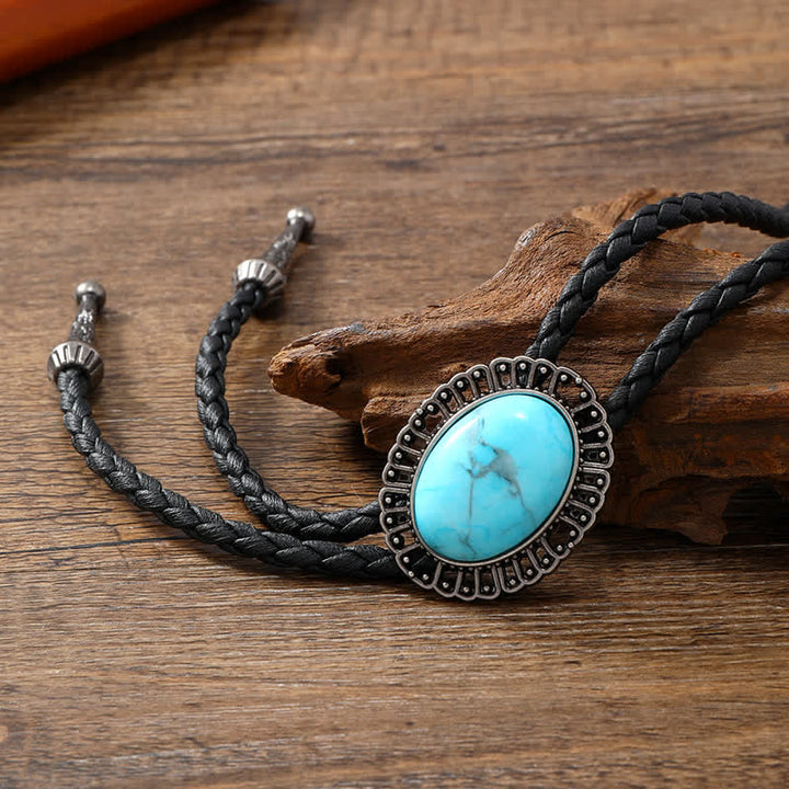 Stunning Western Replica Stone Bolo Tie - Turquoise - image 2