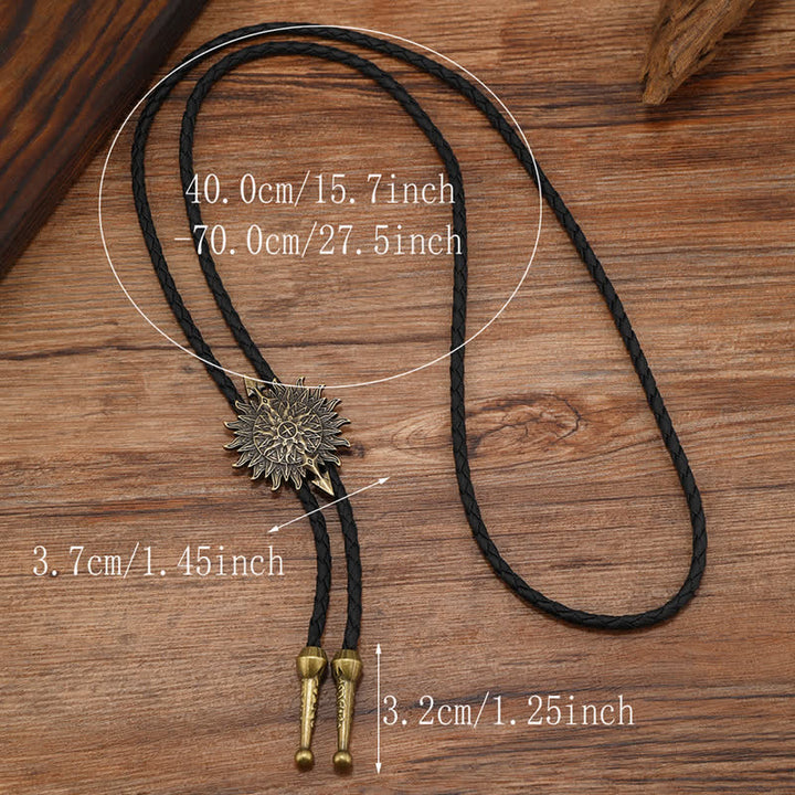 Vintage Sunflower Arrow Design Bolo Tie - image 3