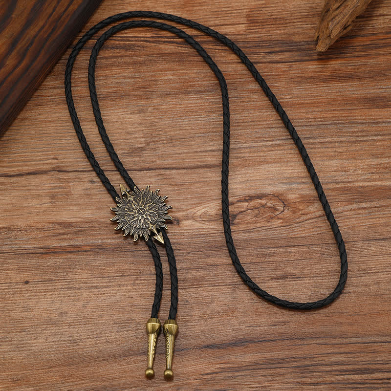 Vintage Sunflower Arrow Design Bolo Tie - image 1