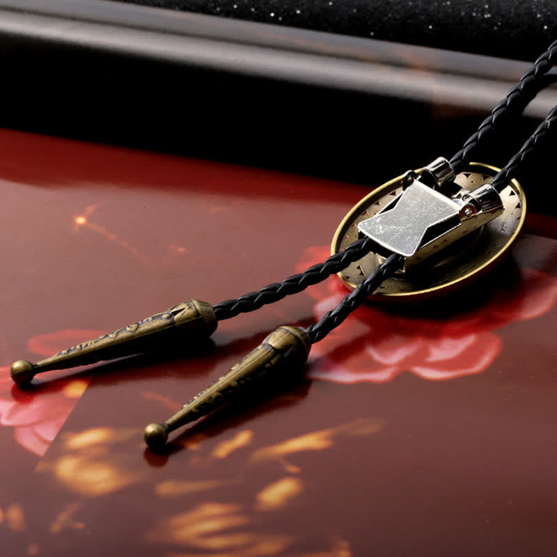 Western Style Middle Inlay Crystal Bolo Tie - image 3