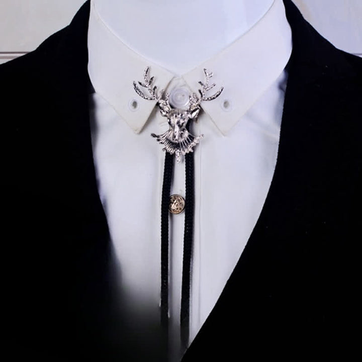 Delicated Crafted Deer Head Pendant Bolo Tie - image 1