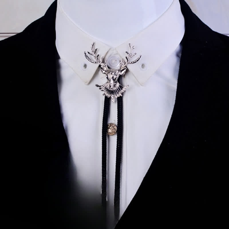 Delicated Crafted Deer Head Pendant Bolo Tie - image 1