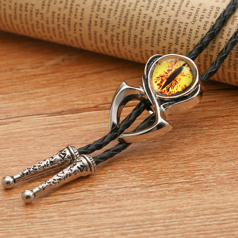 Unique Spider Shape Devil Eye Bolo Tie - Yellow - image 6