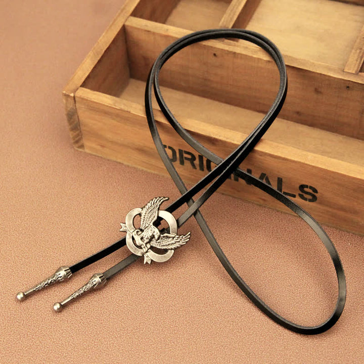 Western Charming Flying Eagle Bolo Tie - image 1