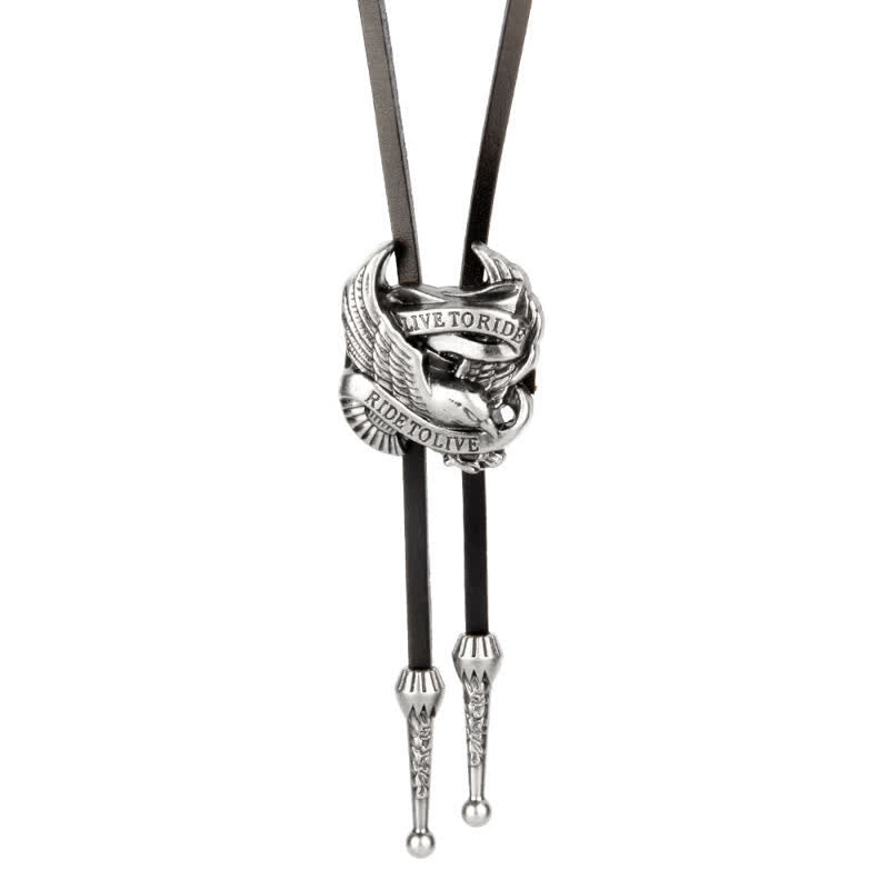 Western Charming Flying Eagle Bolo Tie - Style #2 - image 7