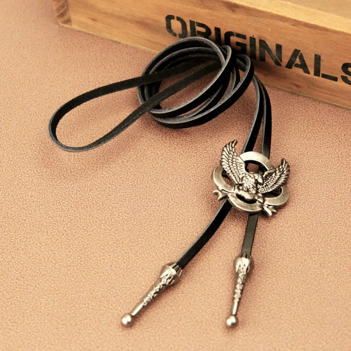 Western Charming Flying Eagle Bolo Tie - image 2