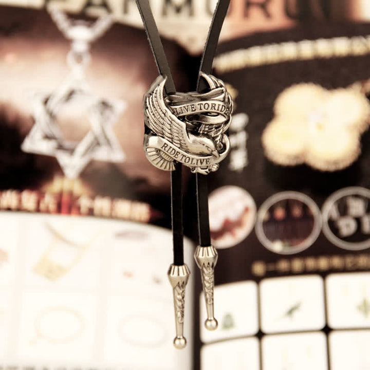 Western Charming Flying Eagle Bolo Tie - image 8