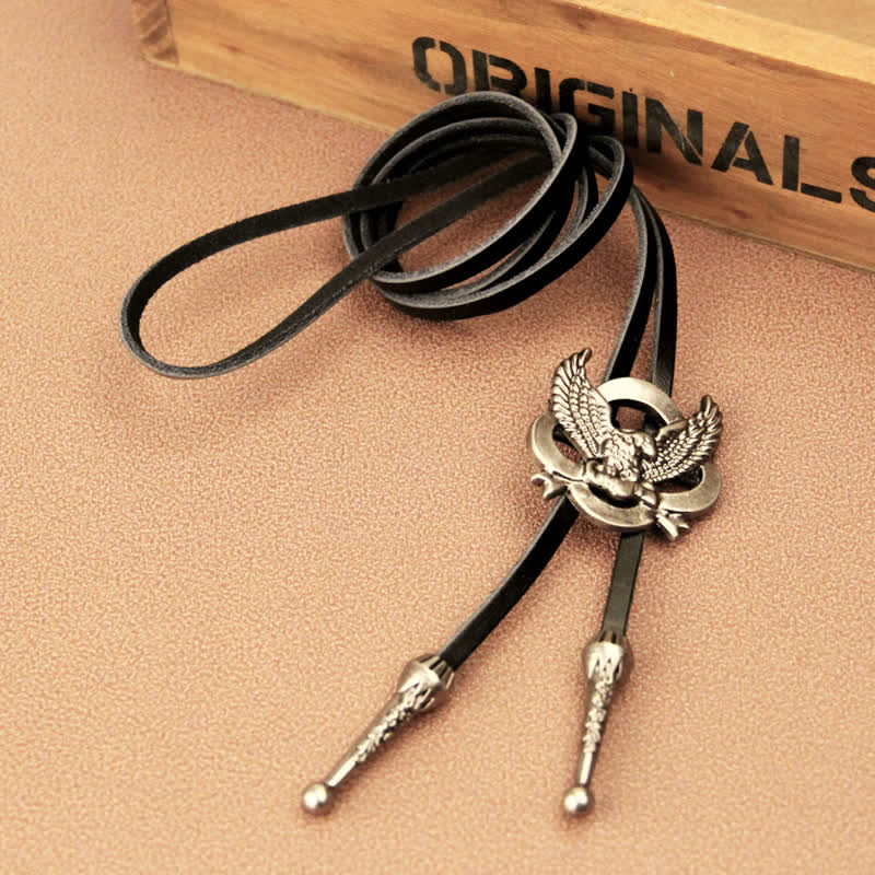 Western Charming Flying Eagle Bolo Tie - image 2