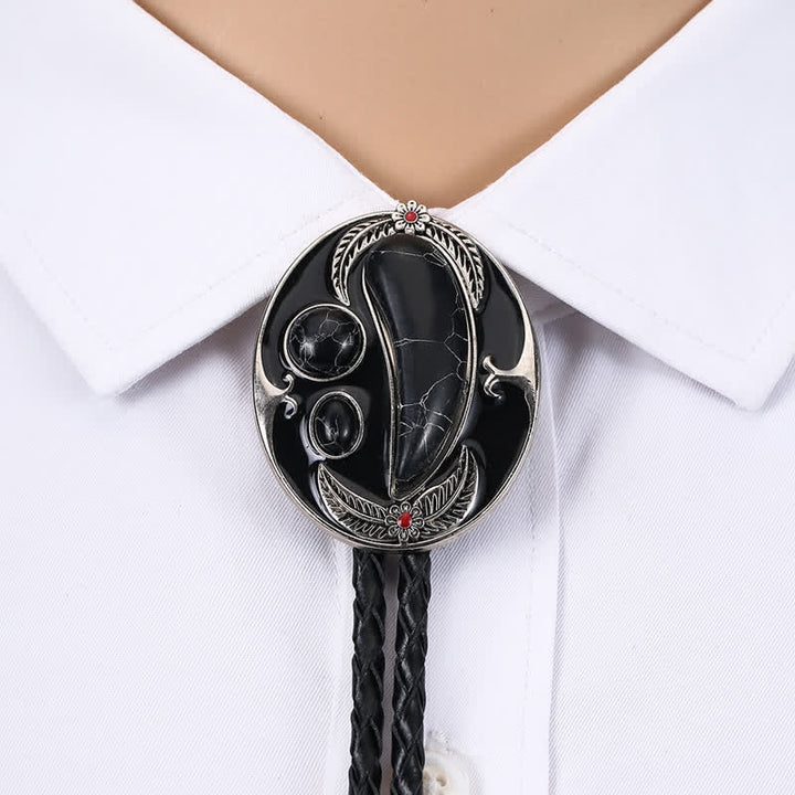 Turquoise Indian Style Cowboy Bolo Tie - image 8