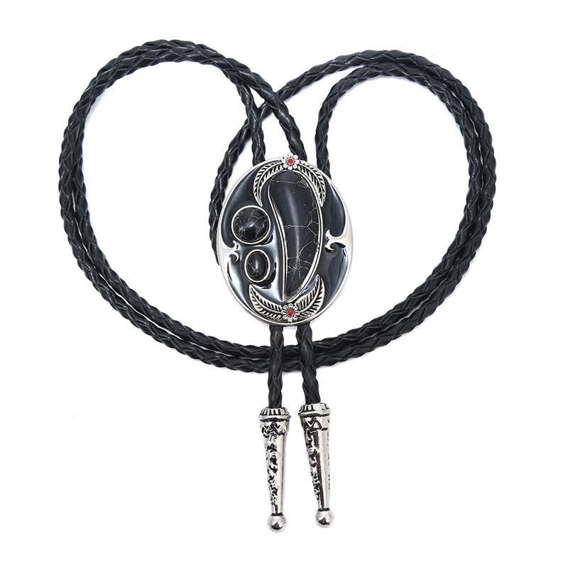 Turquoise Indian Style Cowboy Bolo Tie - image 10