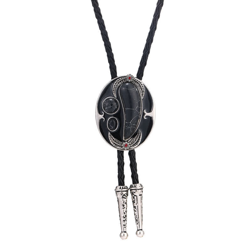 Turquoise Indian Style Cowboy Bolo Tie - image 9