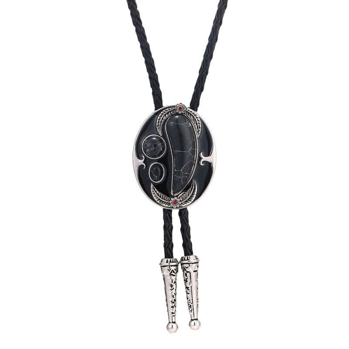 Turquoise Indian Style Cowboy Bolo Tie - image 9