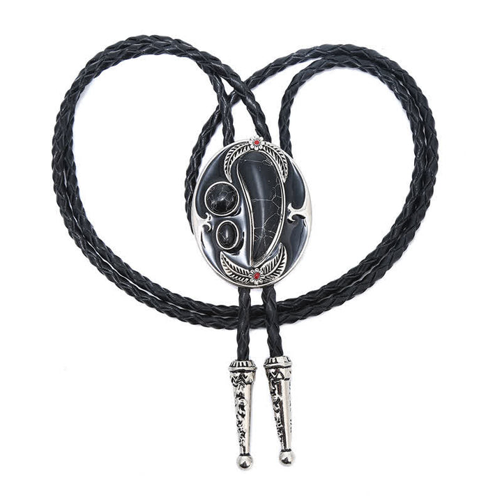 Turquoise Indian Style Cowboy Bolo Tie - image 10