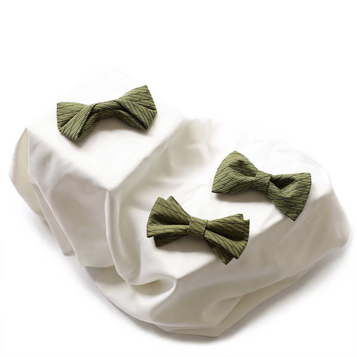 Men's Green Series Twill Wedding Bow Tie - image 4