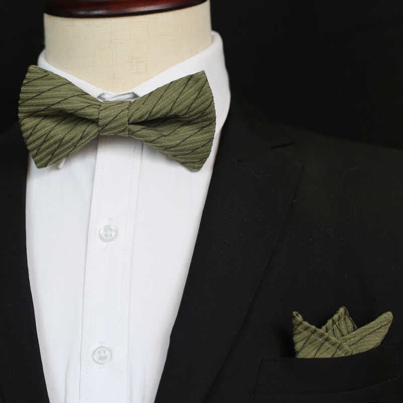 Men's Green Series Twill Wedding Bow Tie - image 1
