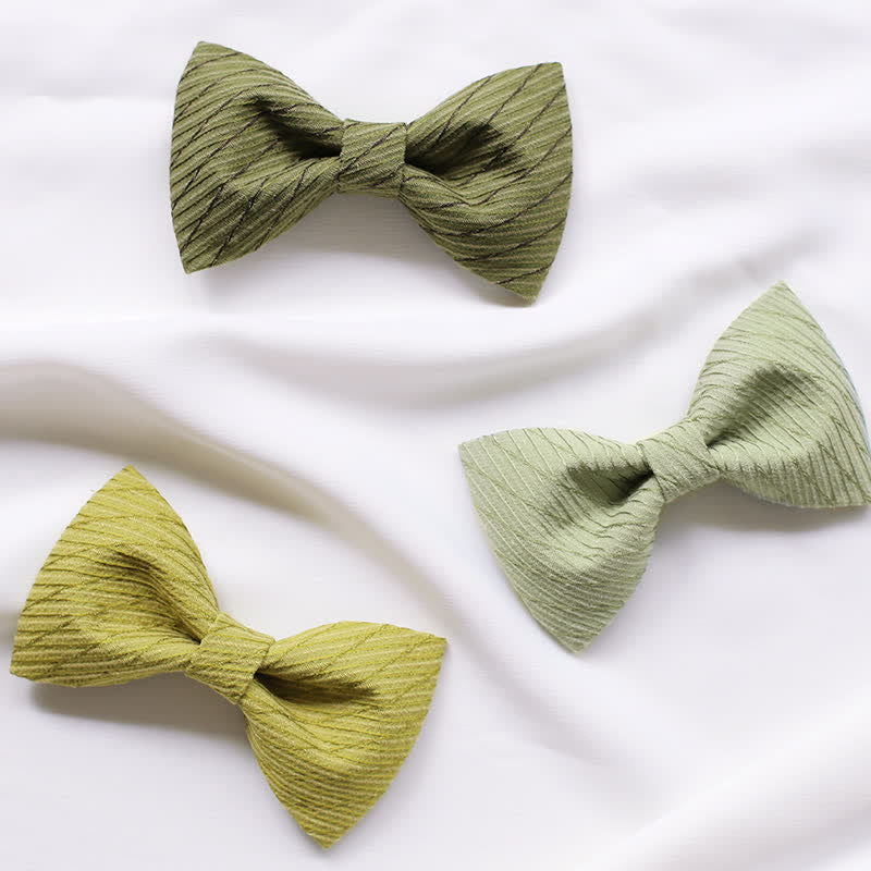 Men's Green Series Twill Wedding Bow Tie - image 0