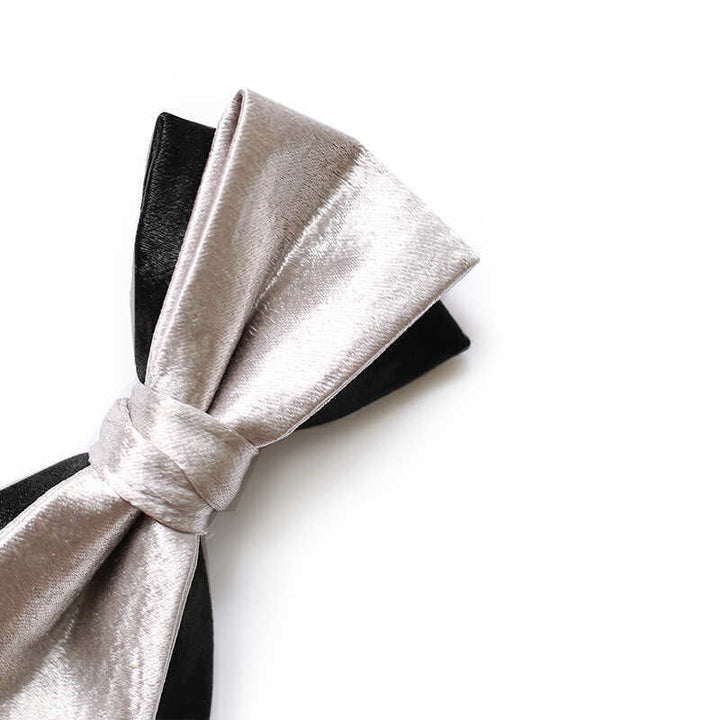 Men's Gainsboro Black Double Layered Bow Tie - image 4