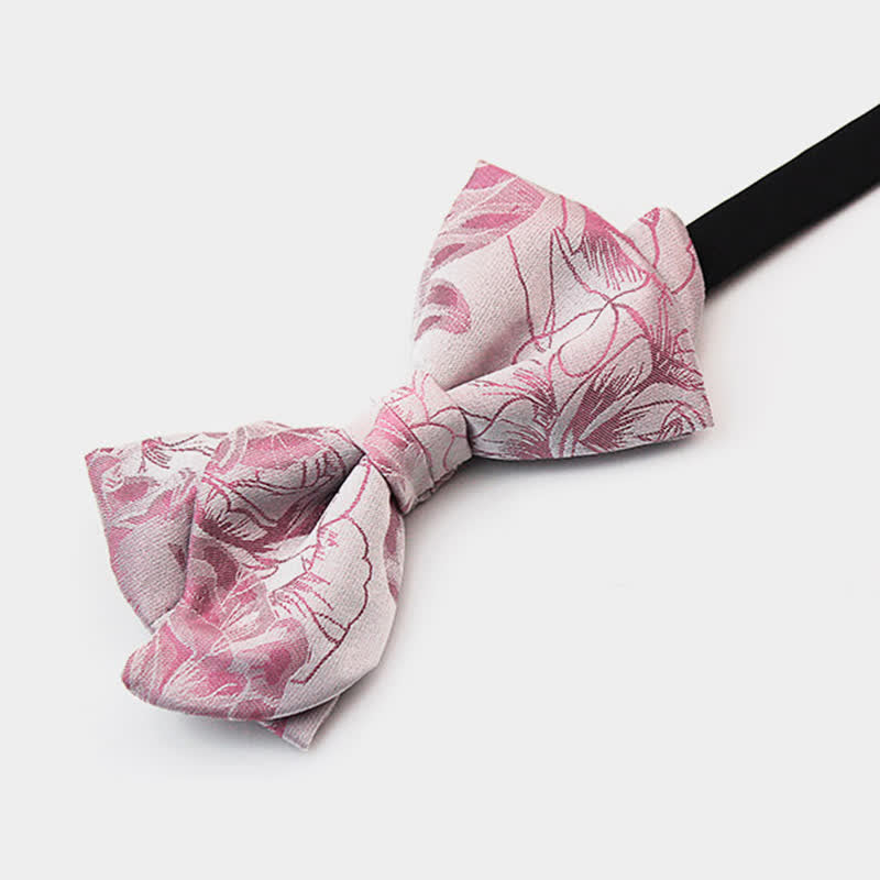 Men's Unique Mustache Shape Floral Bow Tie - image 6