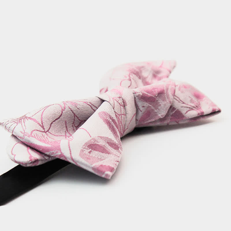 Men's Unique Mustache Shape Floral Bow Tie - image 7