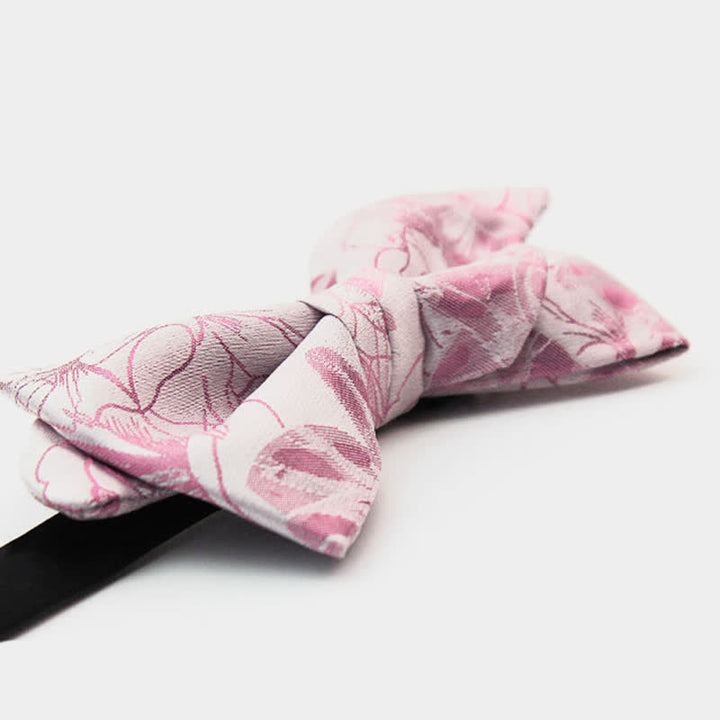 Men's Unique Mustache Shape Floral Bow Tie - image 7