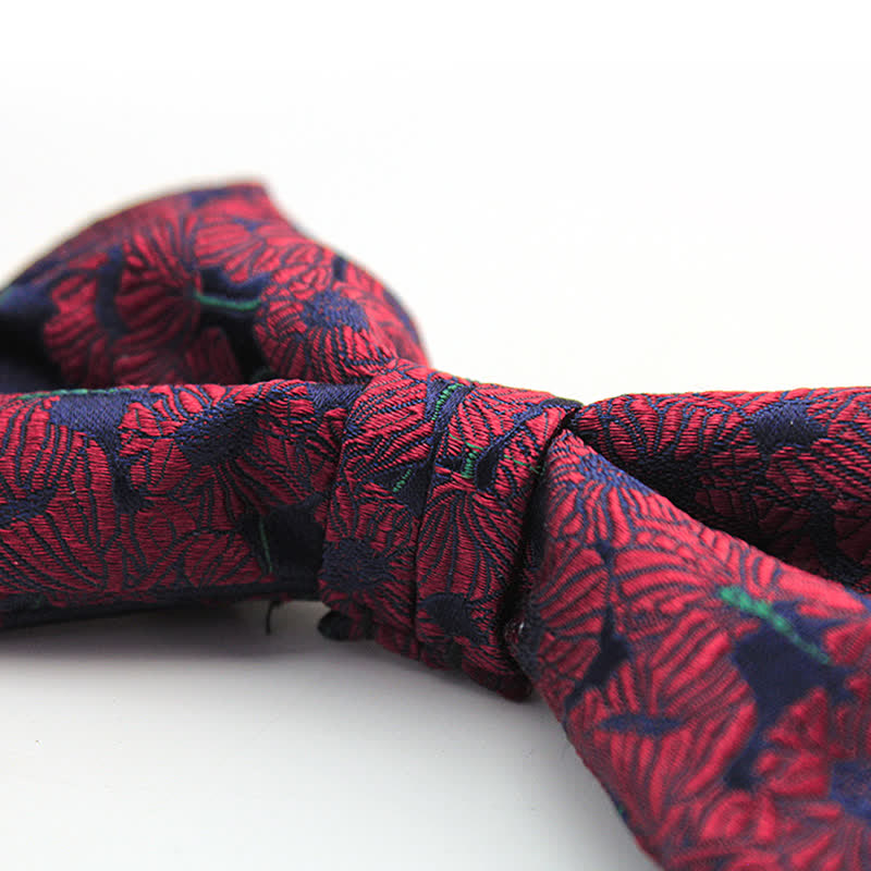 Men's Unique Mustache Shape Floral Bow Tie - image 3