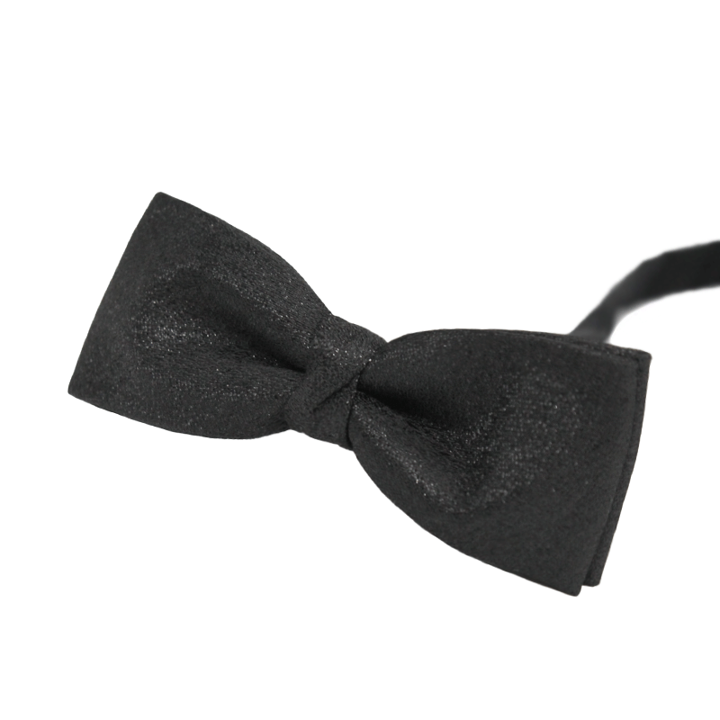 Men's Elegant Subtle Sparkle Black Bow Tie - Style #3 - image 7