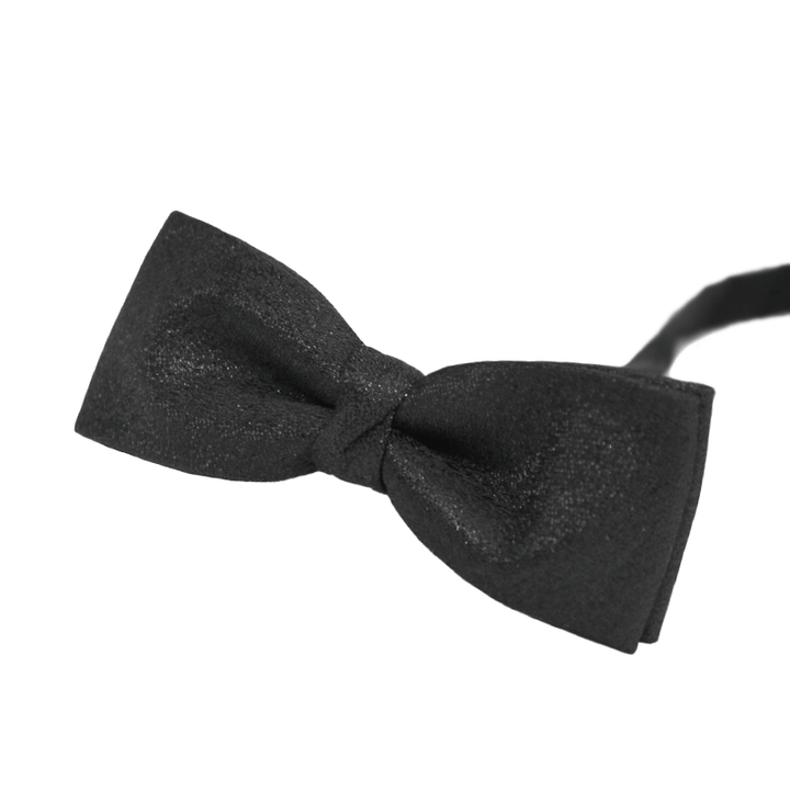 Men's Elegant Subtle Sparkle Black Bow Tie - Style #3 - image 7
