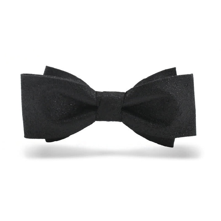 Men's Elegant Subtle Sparkle Black Bow Tie - Style #2 - image 3