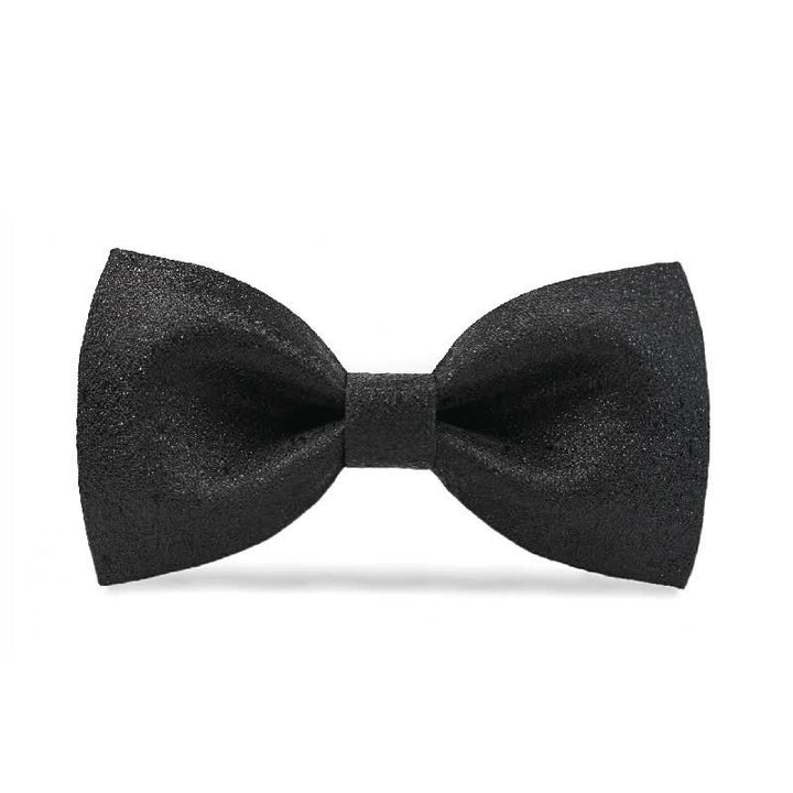 Men's Elegant Subtle Sparkle Black Bow Tie - Style #4 - image 8