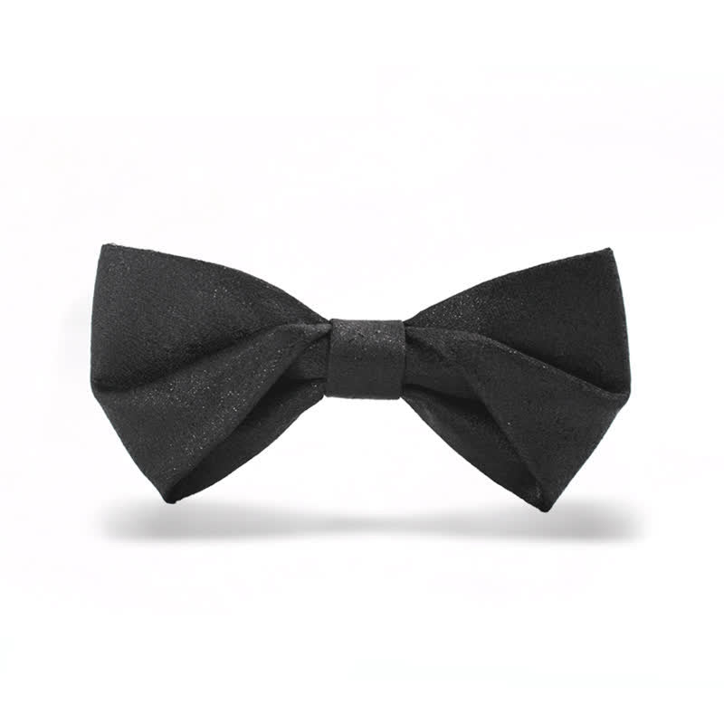 Men's Elegant Subtle Sparkle Black Bow Tie - Style #1 - image 0