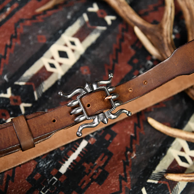 Men's Punk Trendy Cool Octopus Buckle Leather Belt - image 7