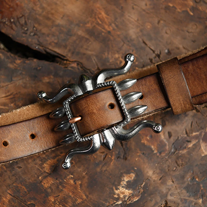 Men's Punk Trendy Cool Octopus Buckle Leather Belt - image 5