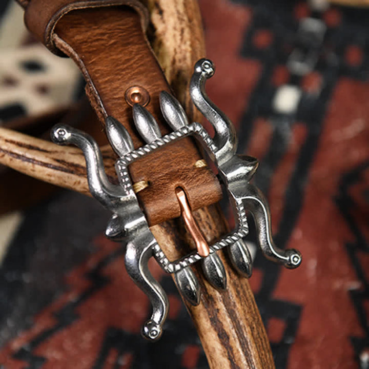 Men's Punk Trendy Cool Octopus Buckle Leather Belt - image 4