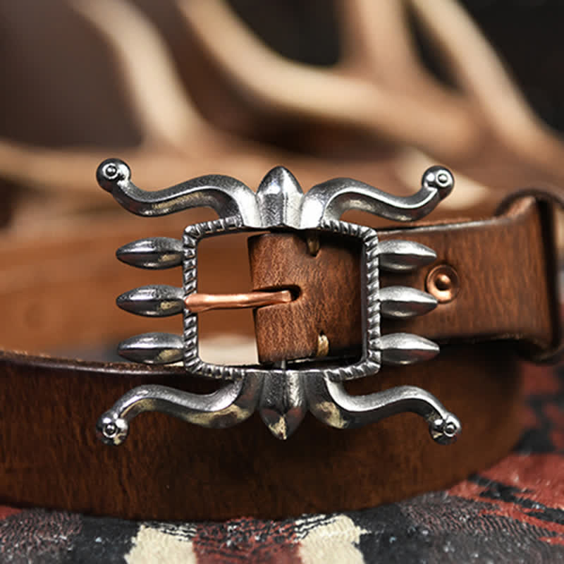 Men's Punk Trendy Cool Octopus Buckle Leather Belt - image 3