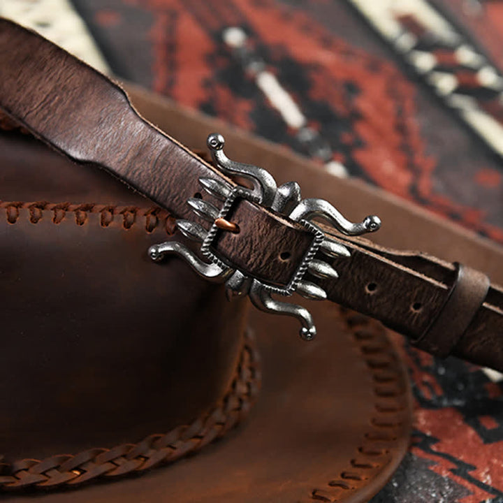 Men's Punk Trendy Cool Octopus Buckle Leather Belt - image 15