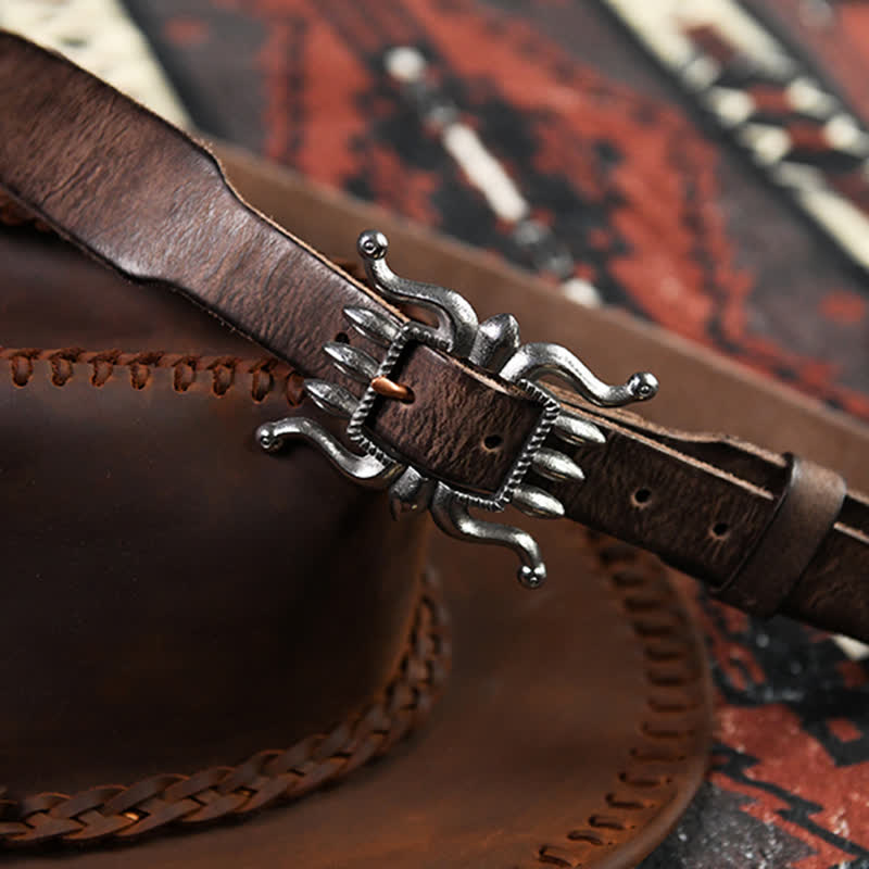 Men's Punk Trendy Cool Octopus Buckle Leather Belt - image 15