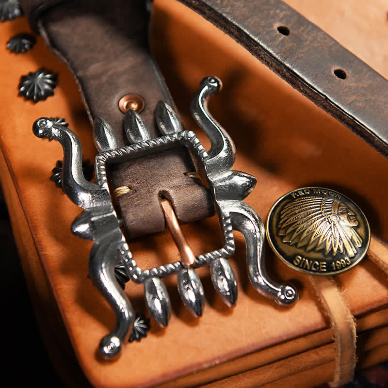 Men's Punk Trendy Cool Octopus Buckle Leather Belt - image 16
