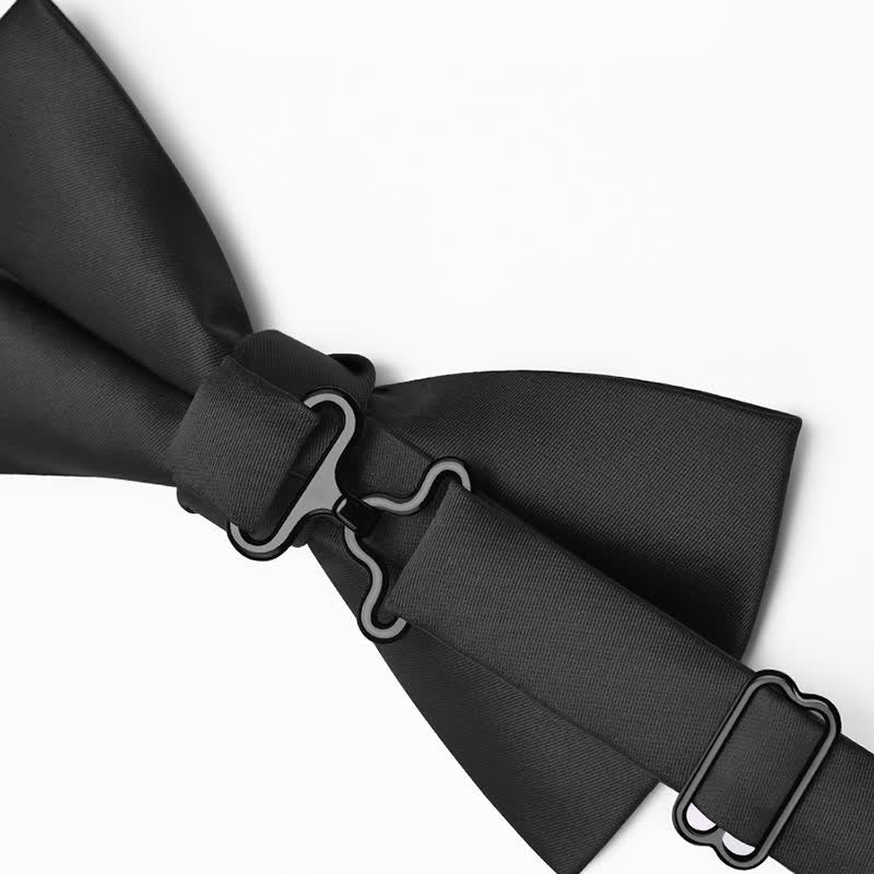 Men's Elegant Navy Blue Floral Pattern Bow Tie - image 2