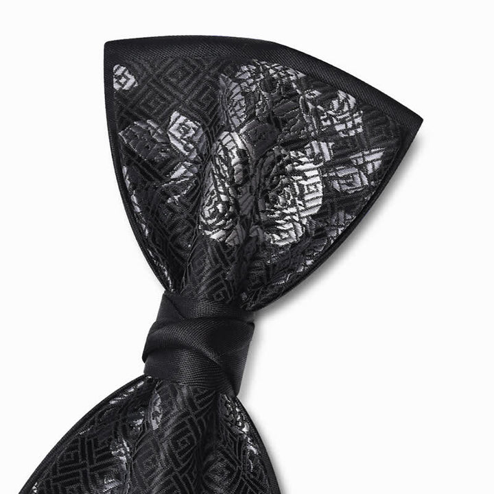 Men's Charming Blossom Checked Pattern Bow Tie - image 2