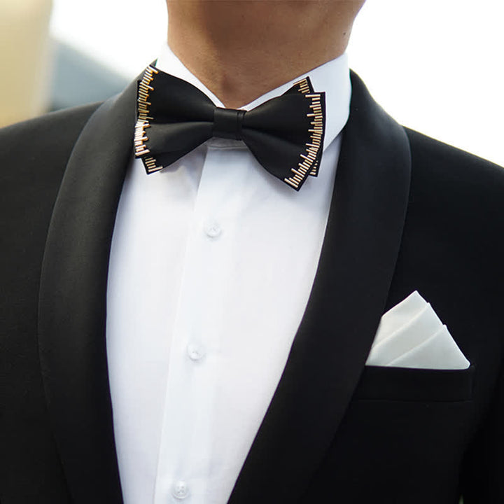 Men's Luxury Dazzling Golden Light Bow Tie - image 2
