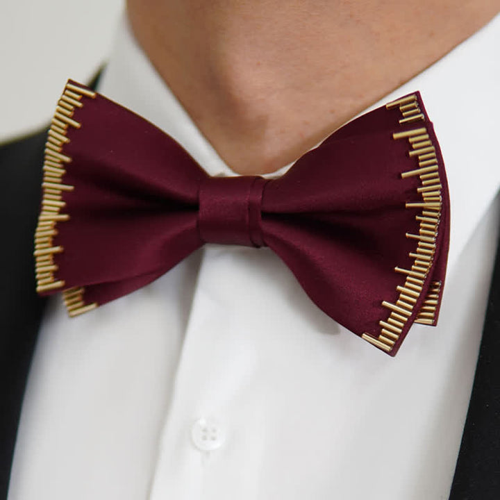 Men's Luxury Dazzling Golden Light Bow Tie - image 11