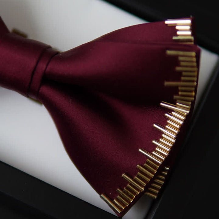 Men's Luxury Dazzling Golden Light Bow Tie - image 9