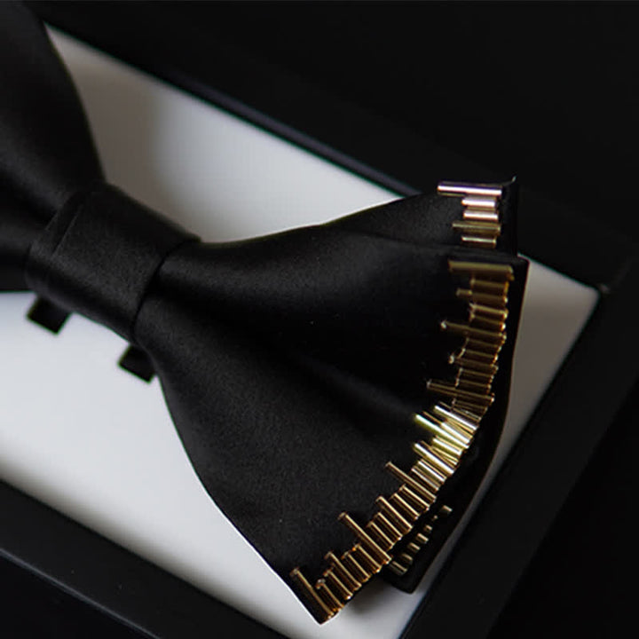 Men's Luxury Dazzling Golden Light Bow Tie - image 4