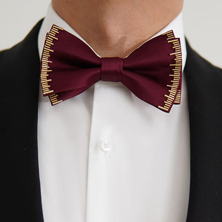 Men's Luxury Dazzling Golden Light Bow Tie - image 7