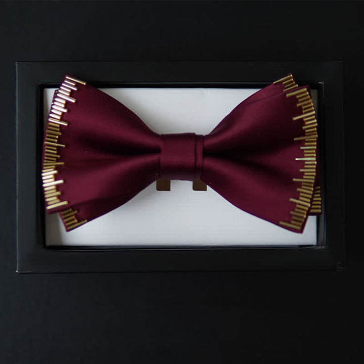 Men's Luxury Dazzling Golden Light Bow Tie - image 8