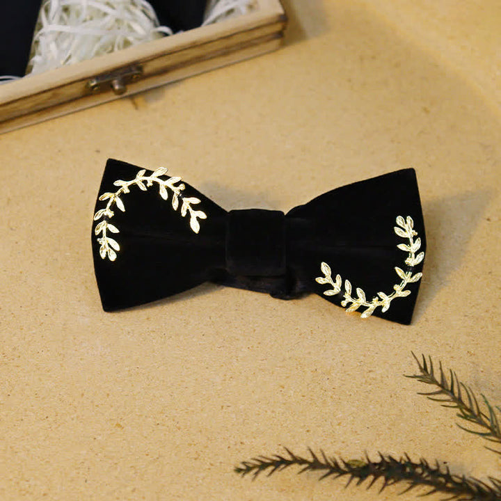 Shining Rhinestone Black Velvet Bow Ties Bundle Set - image 5